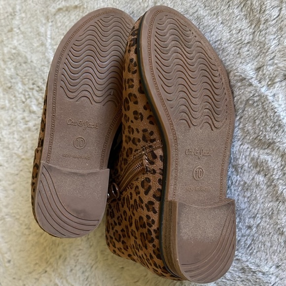 Cat & Jack Leopard ankle boots Size 10 in Excellent Condition - Picture 3 of 5